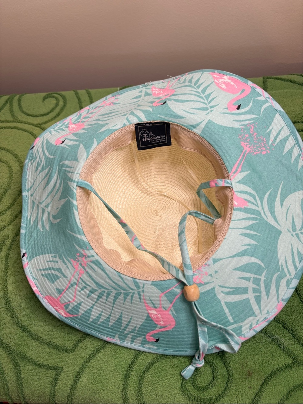 Jacobson Hat company flamingo-print brim